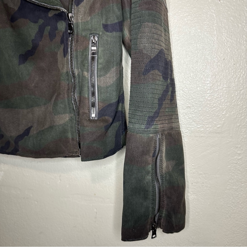 Anthropologie Marrakech Marni Scuba Suede Jacket in Camo Size M - Picture 2 of 8